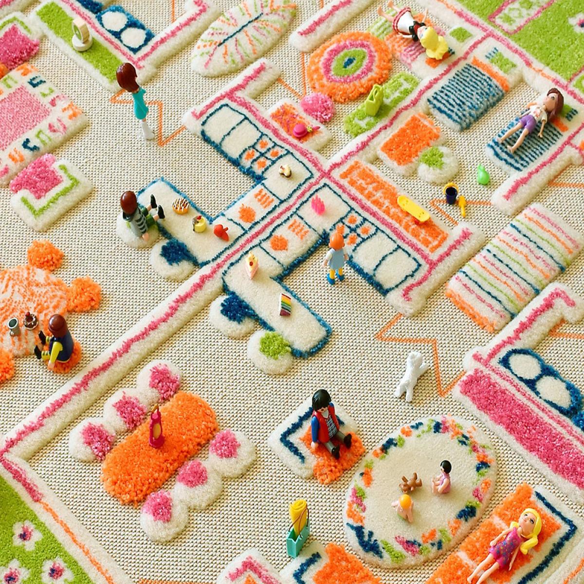 IVI World - Children's 3D Play Rug - Beach House - 100x100cm – image 3