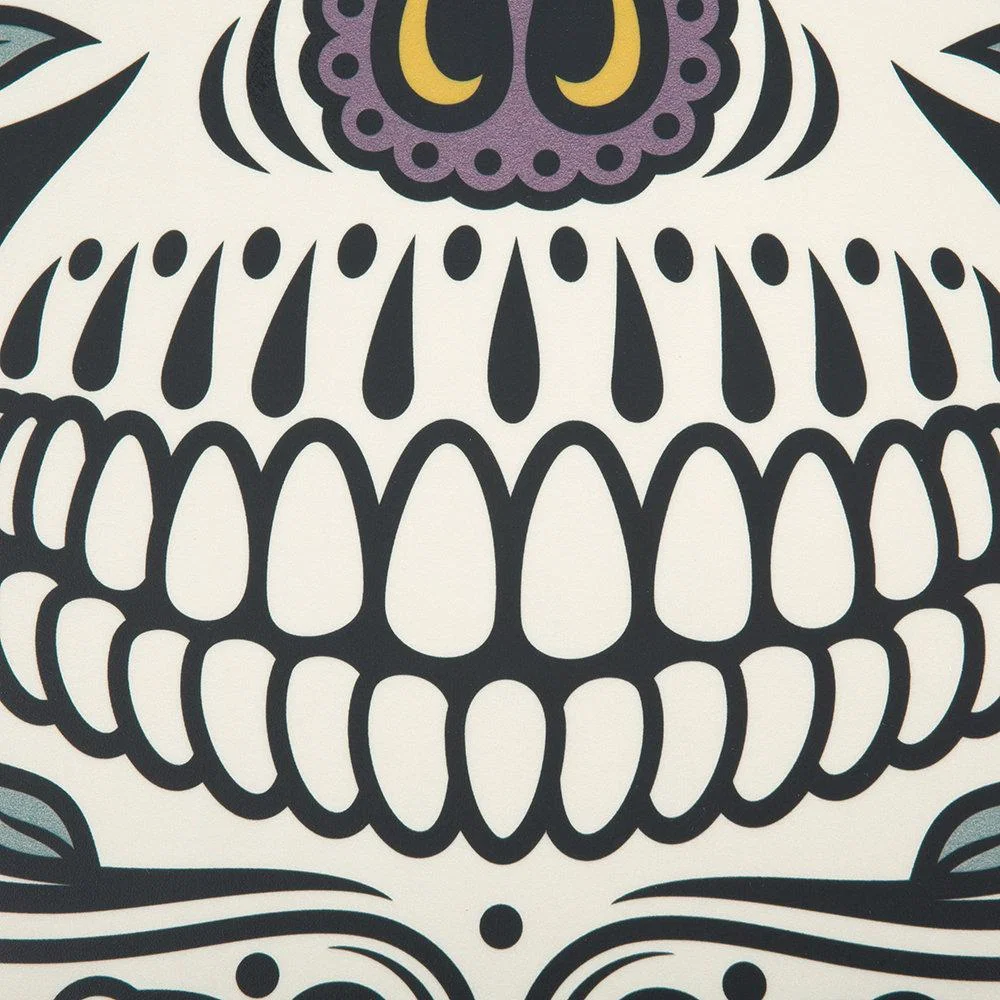 PODEVACHE - Skull Vinyl Floor Mat - Yellow/Purple – image 5