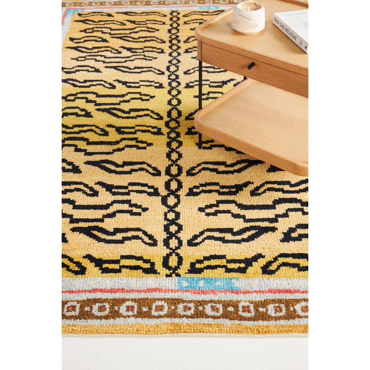 Hand-Knotted Tiger Stripe Rug – image 2