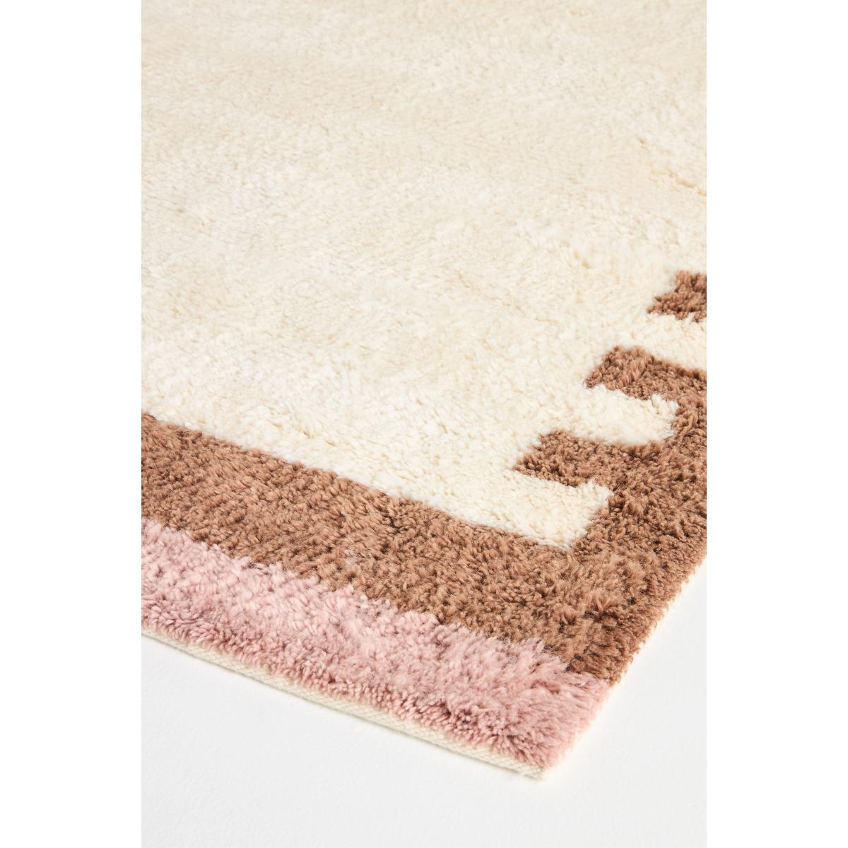 Tufted Wool Shag Colour-Blocked Border Rug – image 2