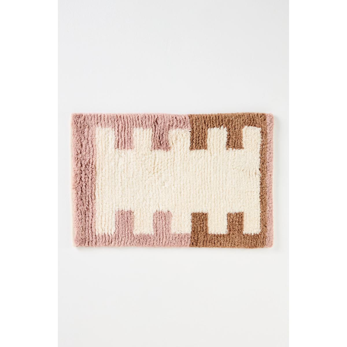 Tufted Wool Shag Colour-Blocked Border Rug – image 3