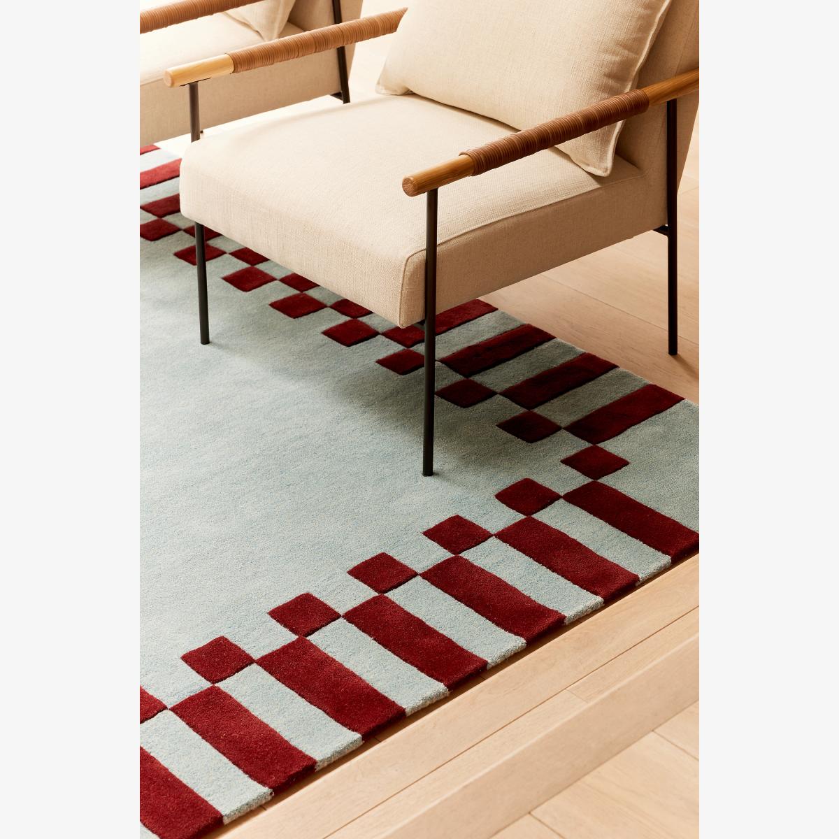 LAYERED X Teklan Frame Wool Rug – image 1