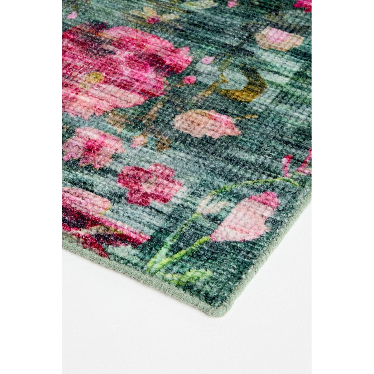 Ren Printed Easy-Care Floral Rug – image 2