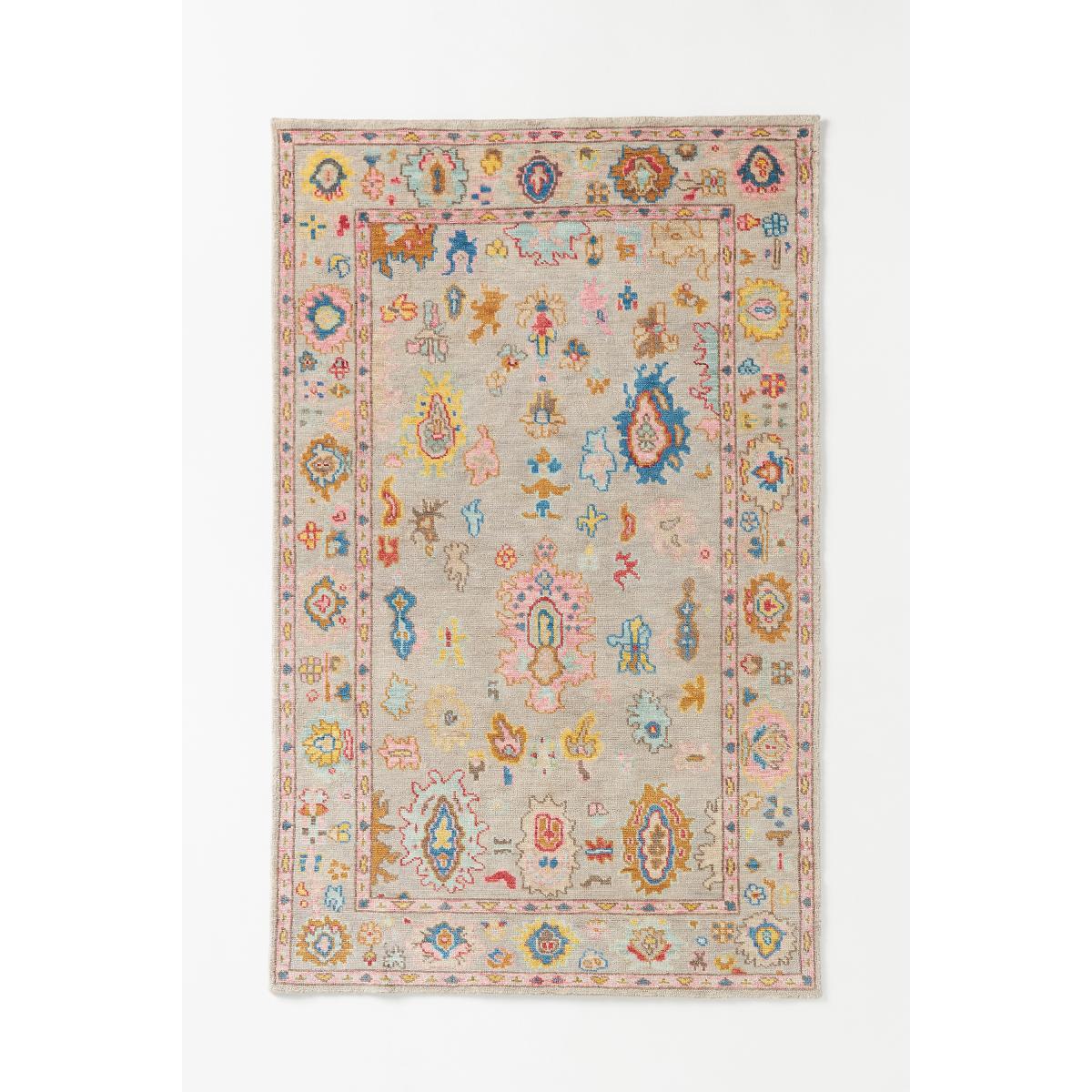 Wool Hand-Knotted Persian Inspired Multi-Colour Rug – image 2