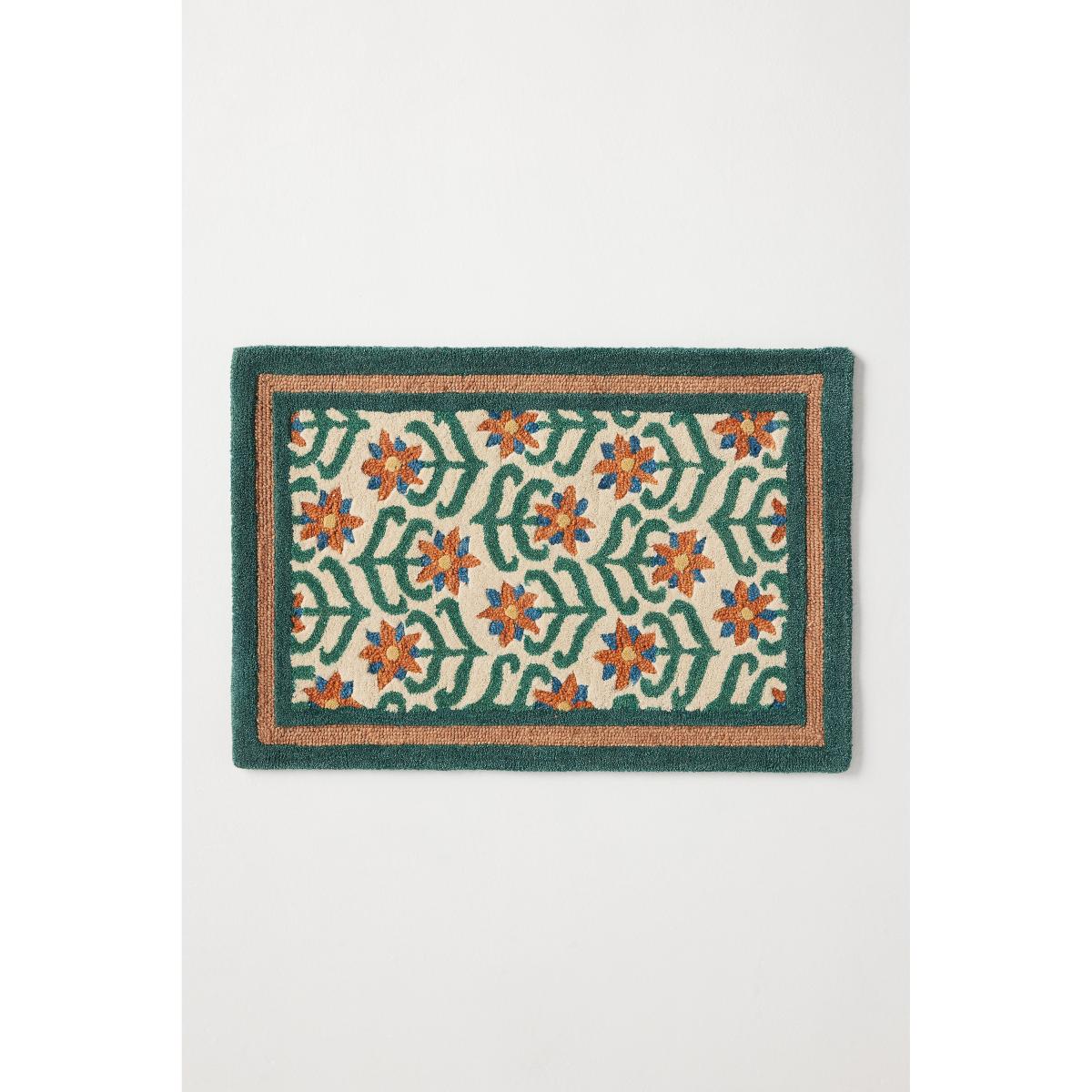 Printed Goods Tufted Wool Floral Rug – image 3