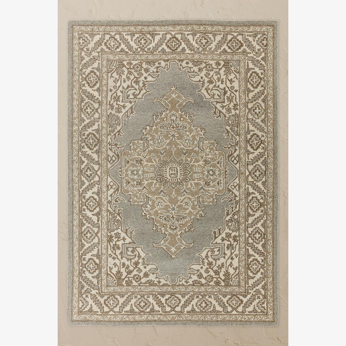Bronte Hand-Tufted Natural Beige Wool Persian Rug – image 1