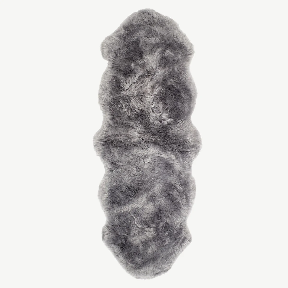 Australian Genuine Sheepskin Rug, Double / Grey – image 2