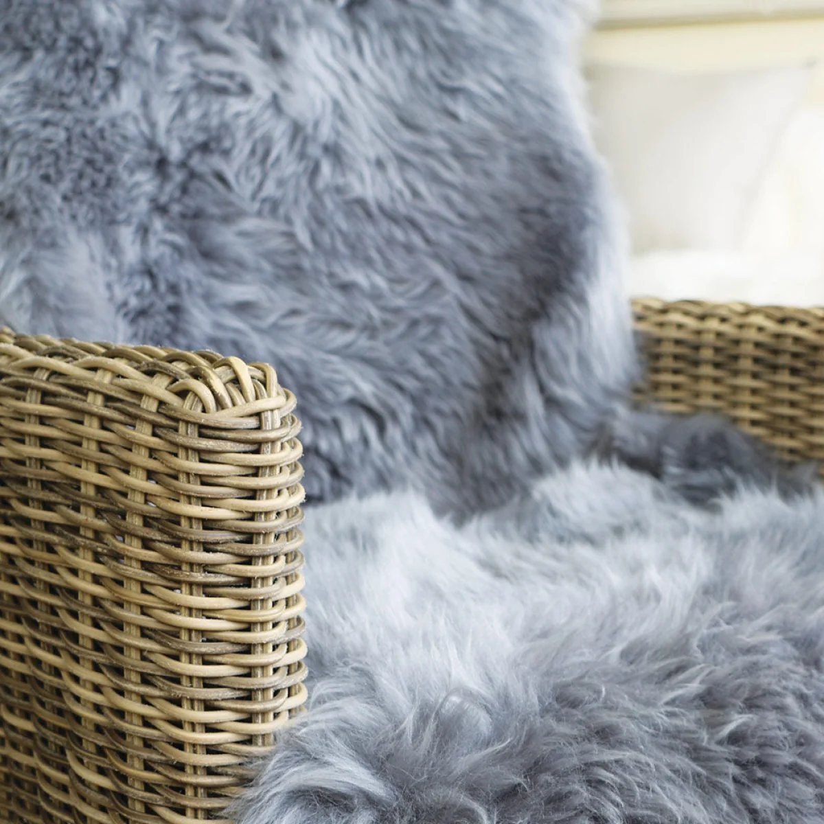 Australian Genuine Sheepskin Rug, Double / Grey – image 4