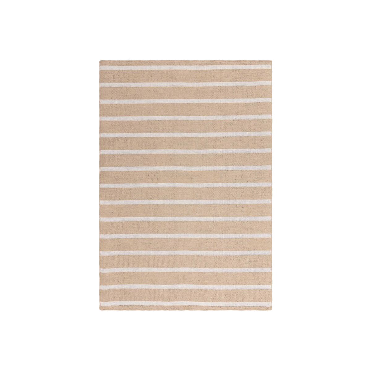 COSMO 200X290CM C/STRIPE RUG, Square, Neutral Cotton Blend | Barker & Stonehouse
