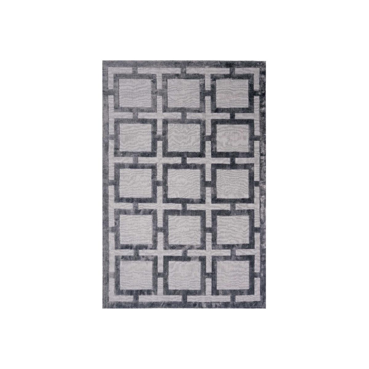 Eaton Steel 120x180cm Rug, Square | W120cm | Barker & Stonehouse