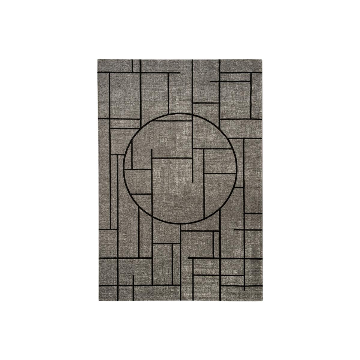 Calligaris Chinese Rug 200x300cm, Square, Grey | Barker & Stonehouse