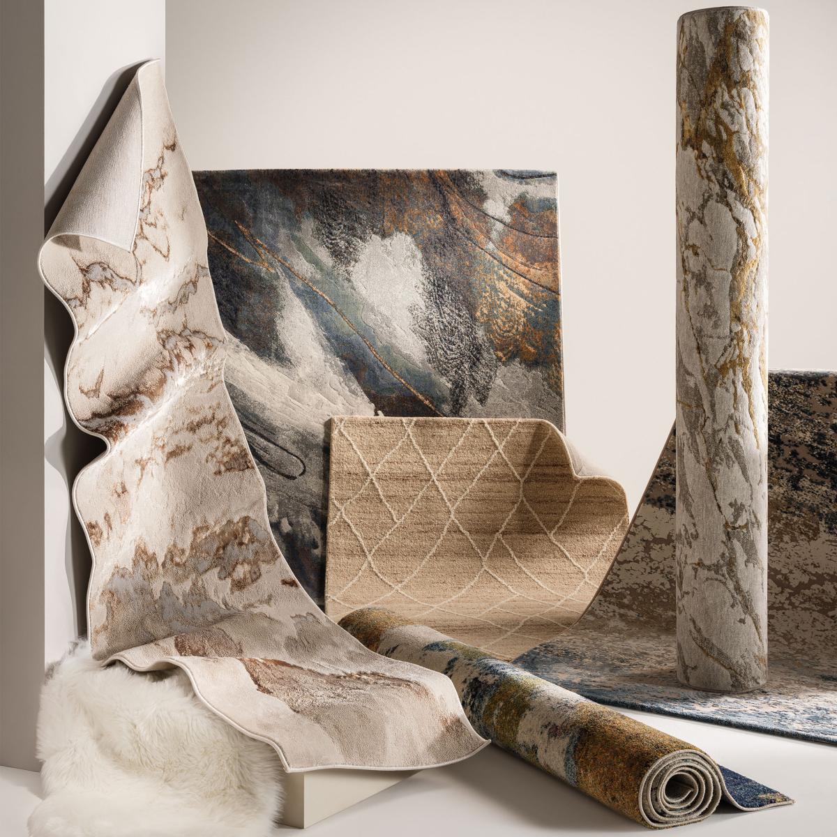 Luna Linear 160x230cm Rug, Square, Neutral | W160cm | Barker & Stonehouse – image 2