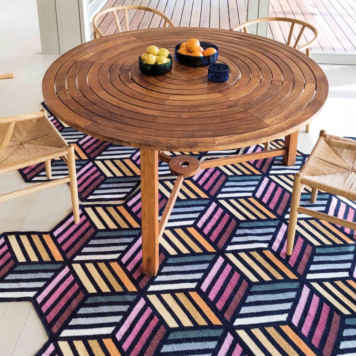 Orange Killim Parquet Hexagon – image 4