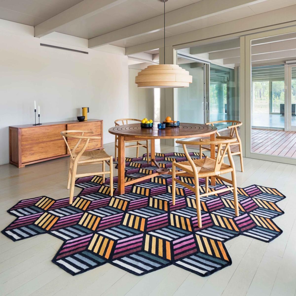 Orange Killim Parquet Hexagon – image 5