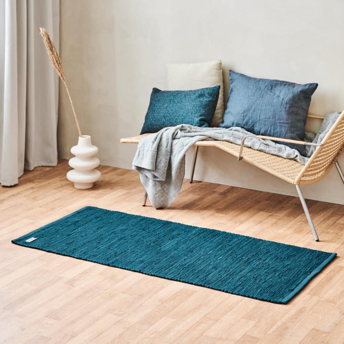 Petroleum Cotton Rug – image 2