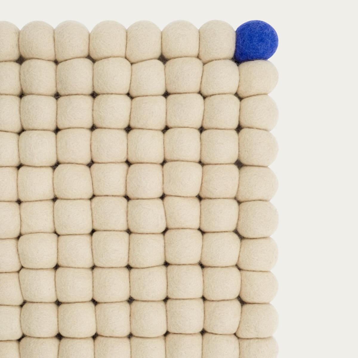 Beige Square Felt Ball Rug Big One – image 3