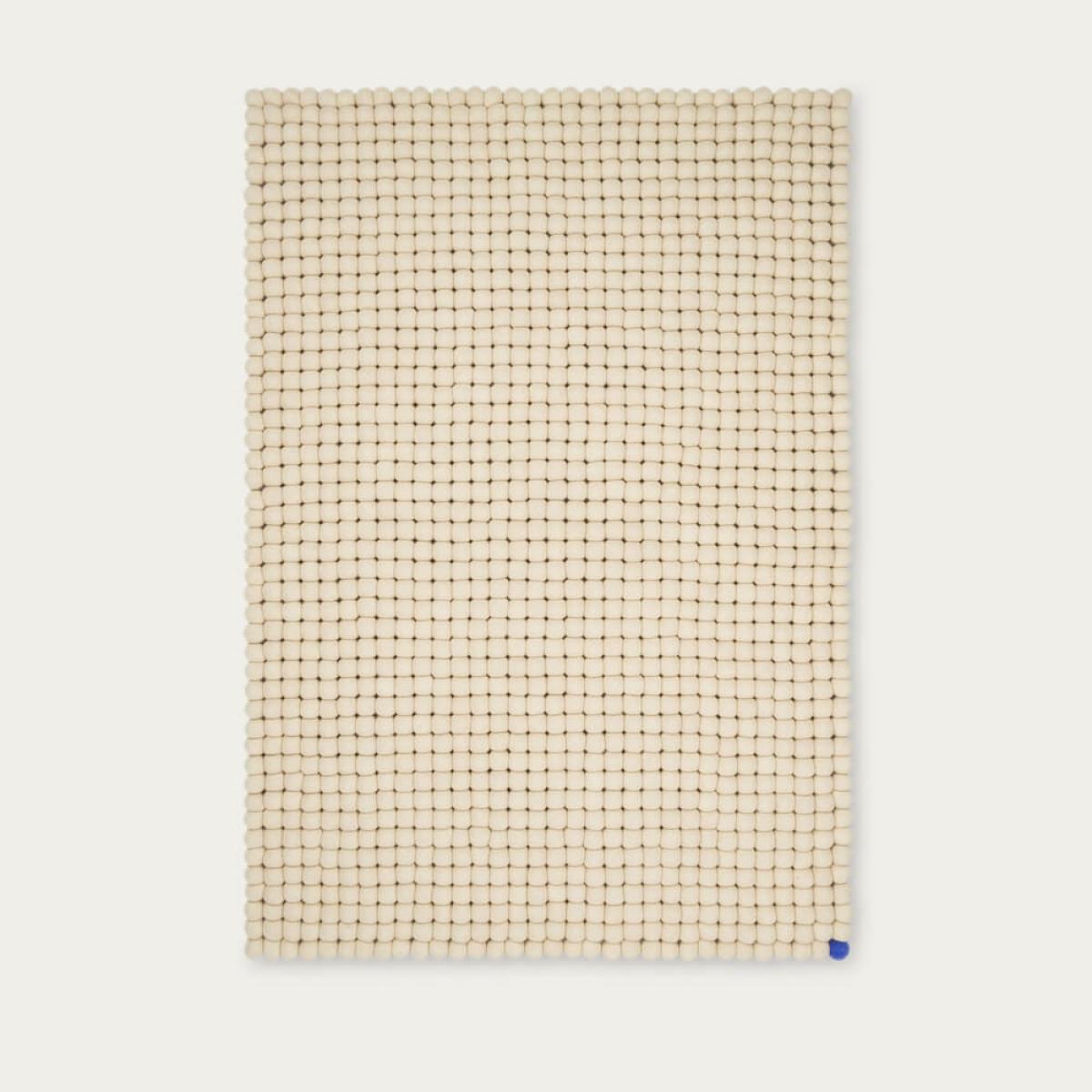 Beige Square Felt Ball Rug Big One – image 1
