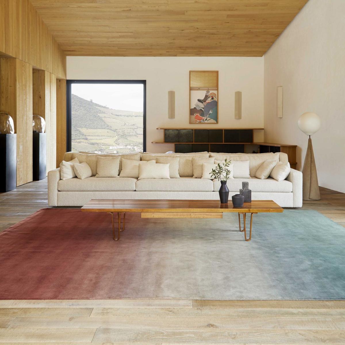 Petrol/Wine Alfombra Hand Knotted Degrade – image 2