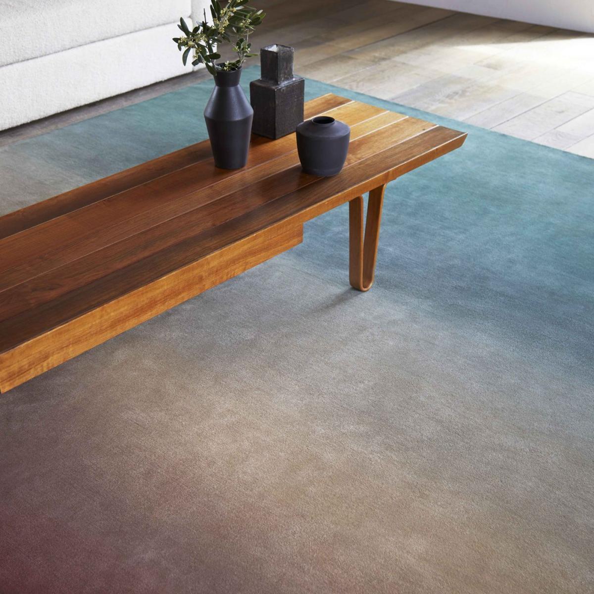 Petrol/Wine Alfombra Hand Knotted Degrade – image 4