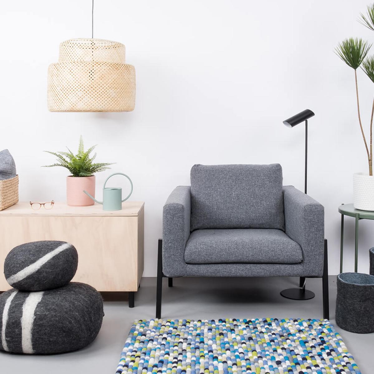Felt Ball Rug Fritz Square – image 5