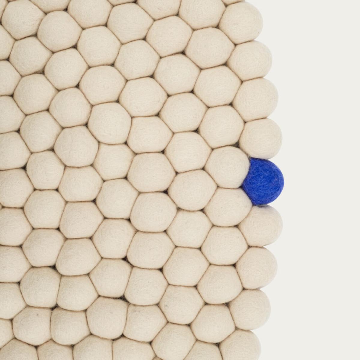 Beige Round Felt Ball Rug Big One – image 3