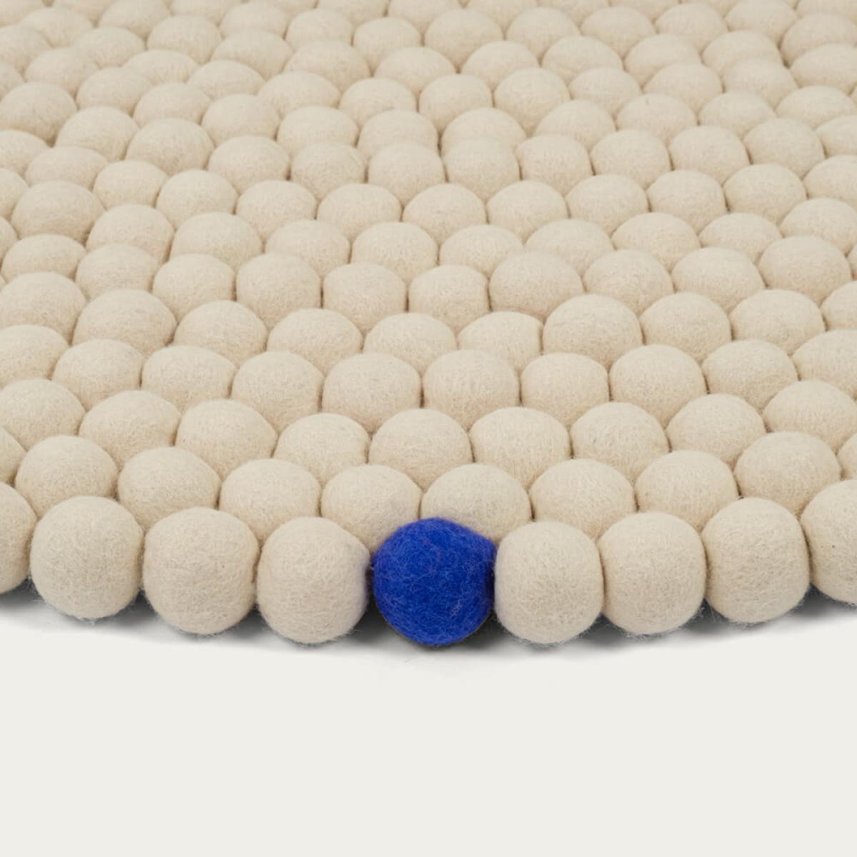 Beige Round Felt Ball Rug Big One – image 6