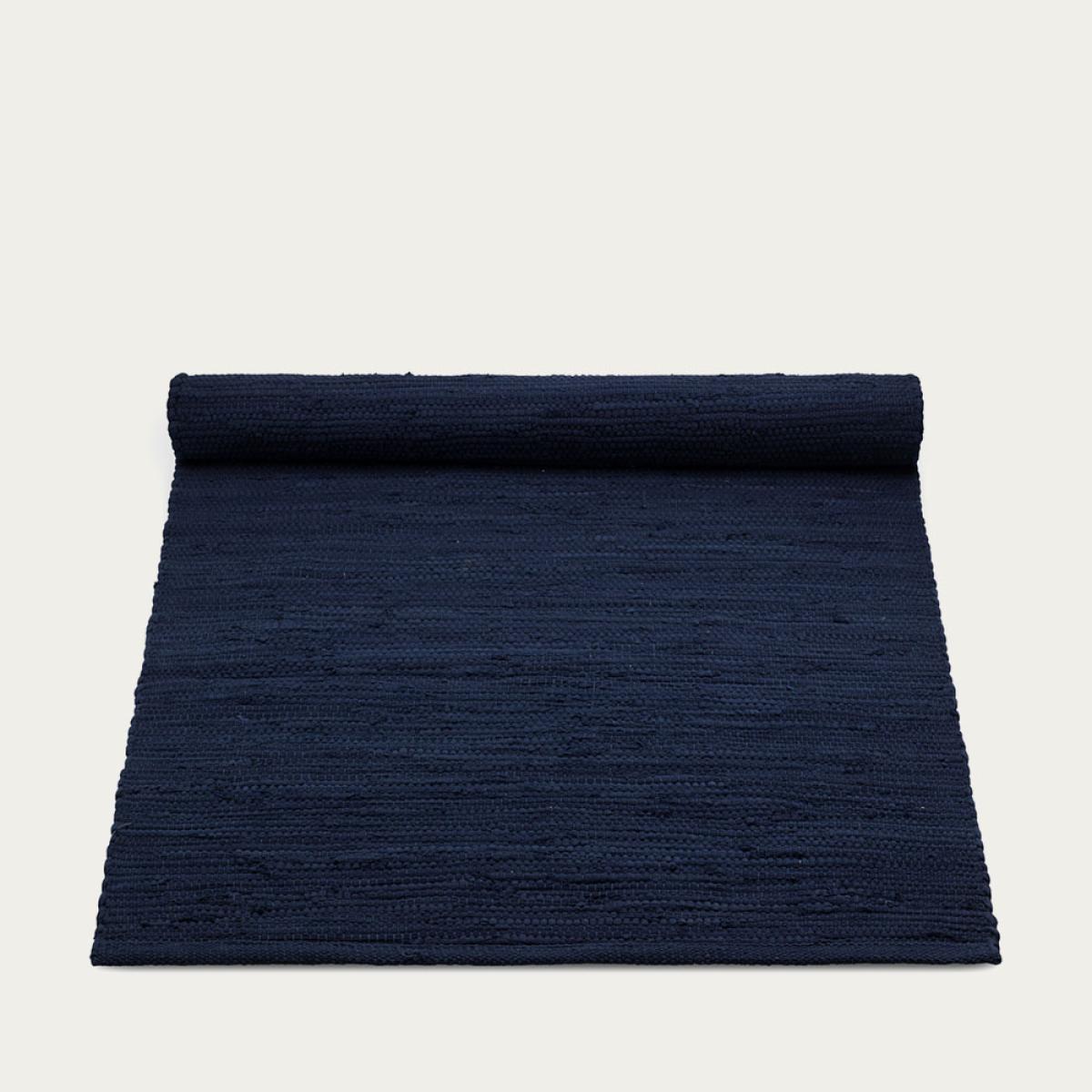 Deep Ocean Blue Cotton Rug