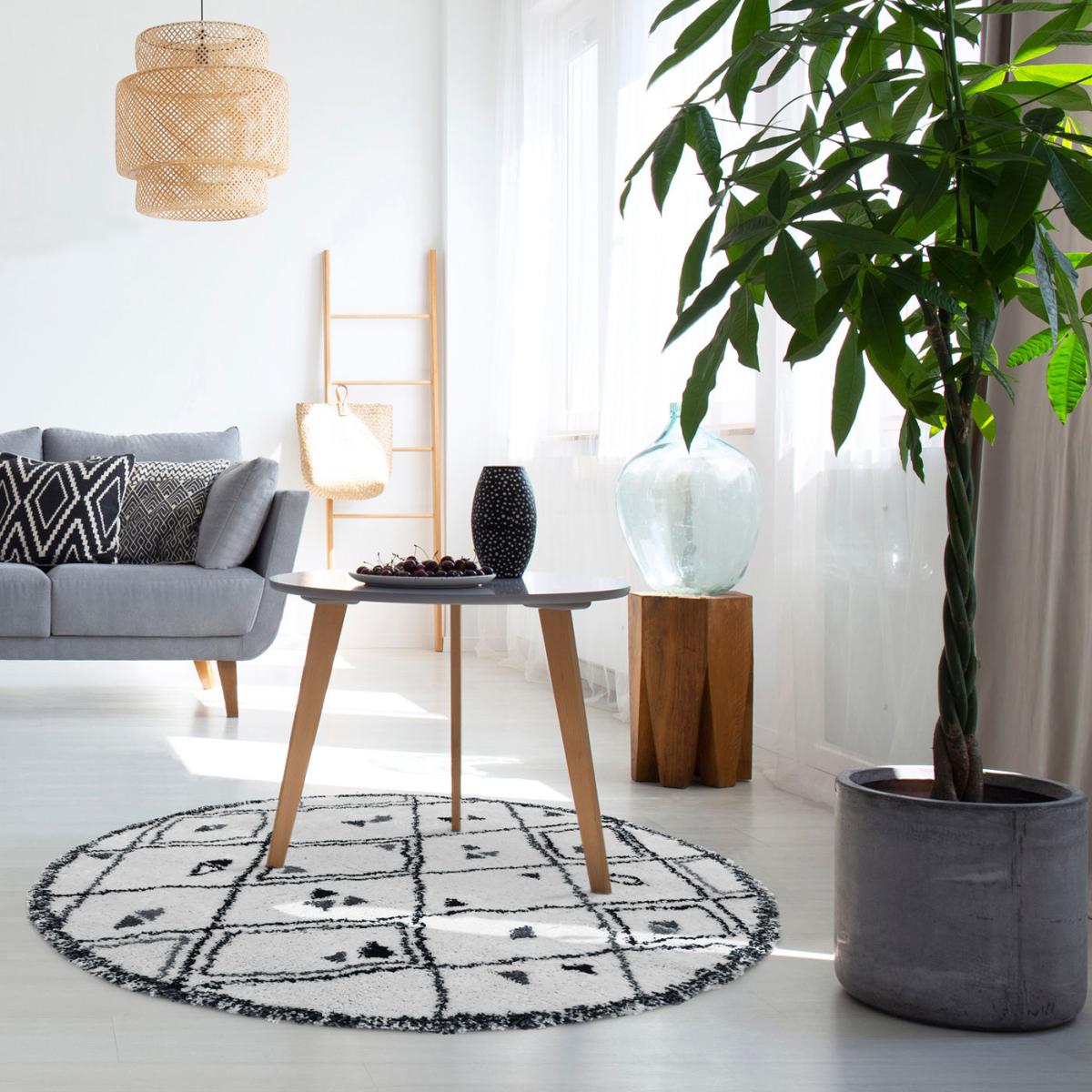 Black/White Farandole Round Rug – image 2