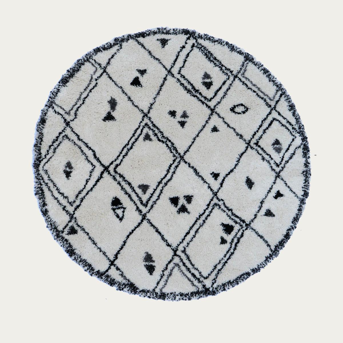 Black/White Farandole Round Rug – image 1