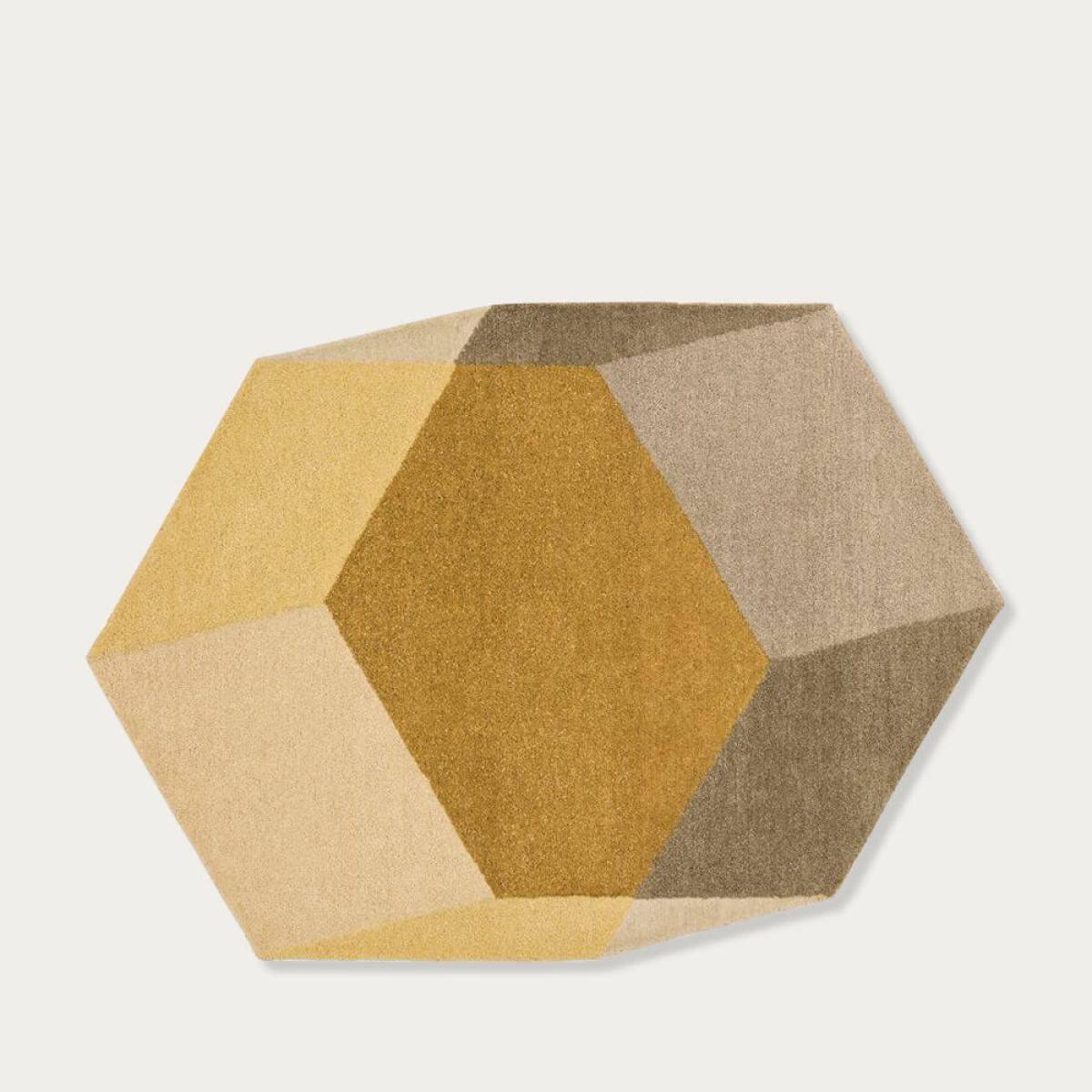 Yellow Iso Hexagon Rug – image 1