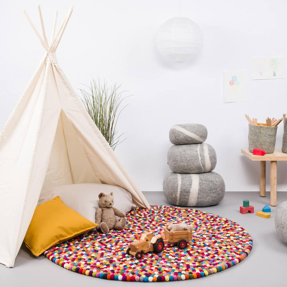 Felt Ball Rug Lotte Round – image 5