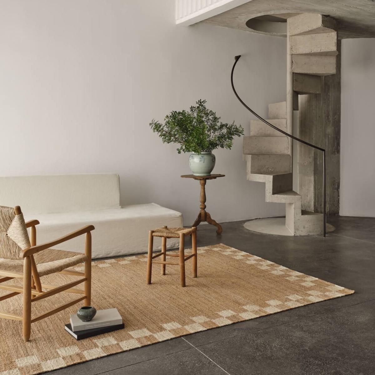 Cream Jute Border Rug – image 2