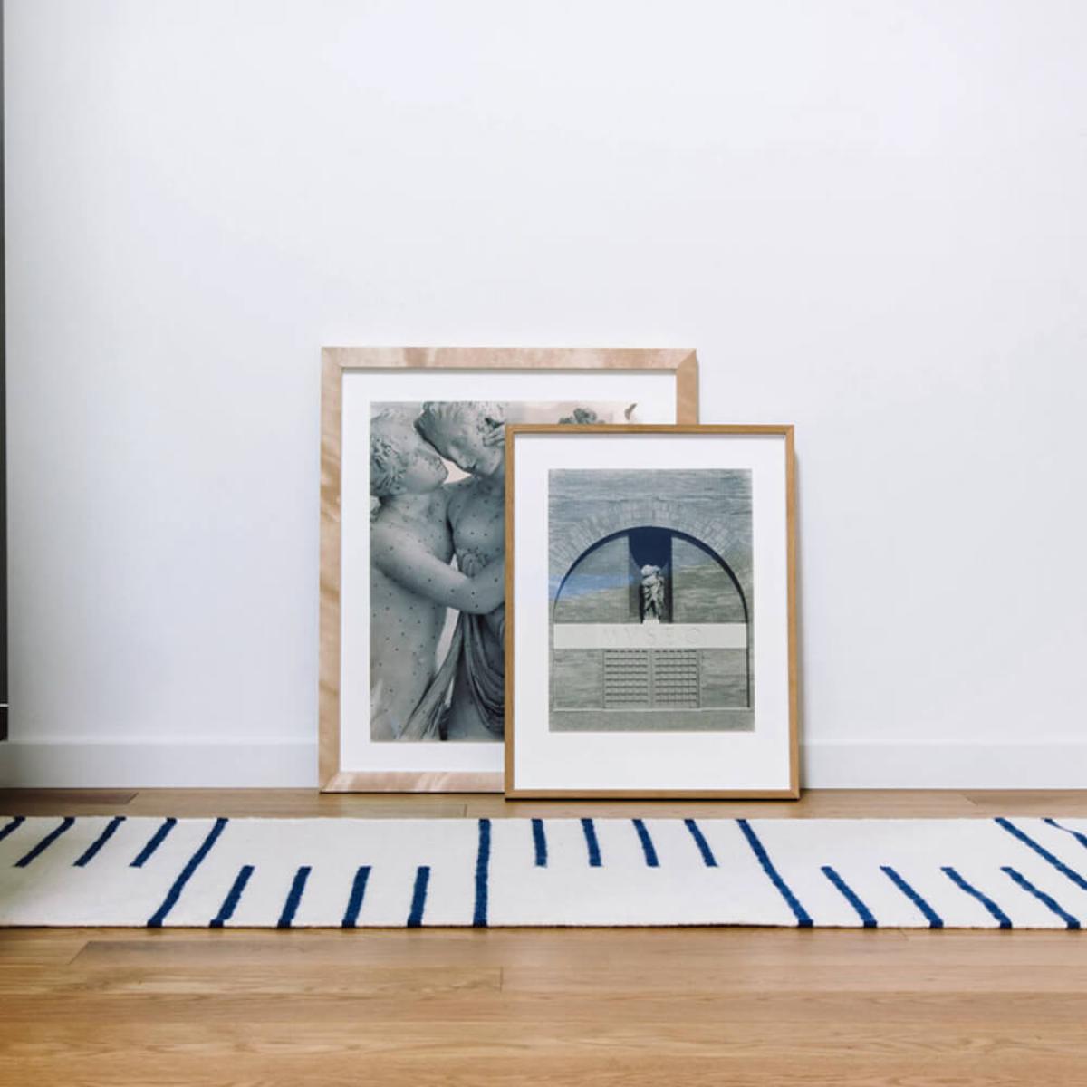 Cream/Blue Classic Rug – image 5