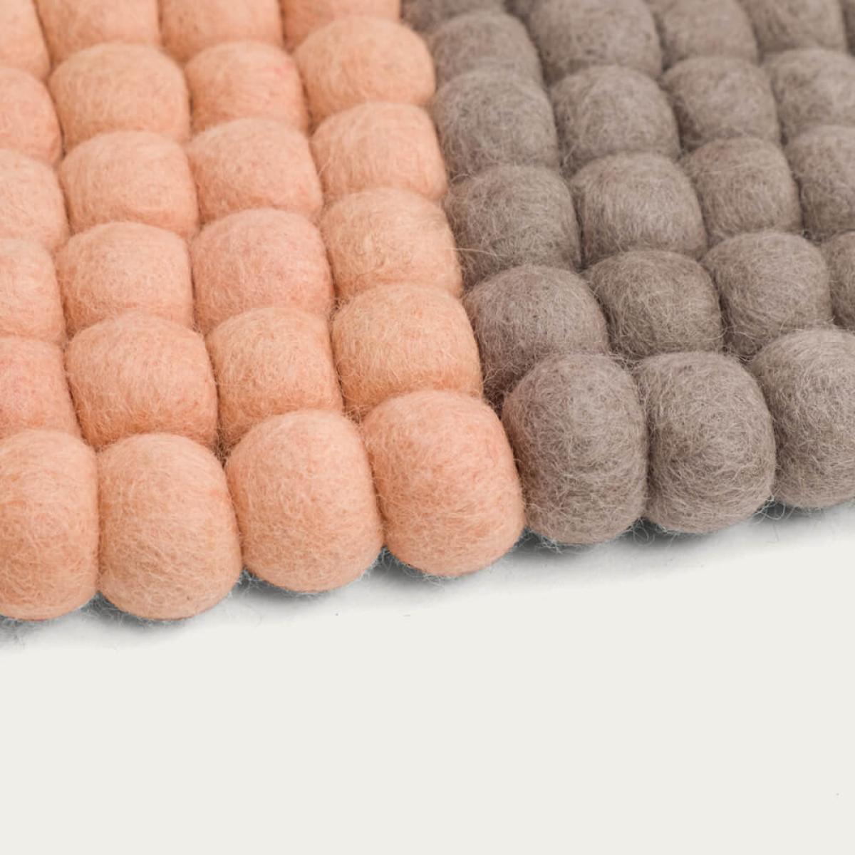 Soft Orange Cube Felt Ball Rug – image 2