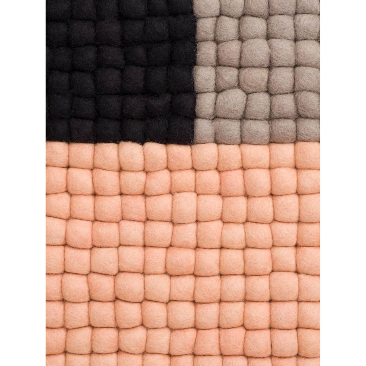 Soft Orange Cube Felt Ball Rug – image 3