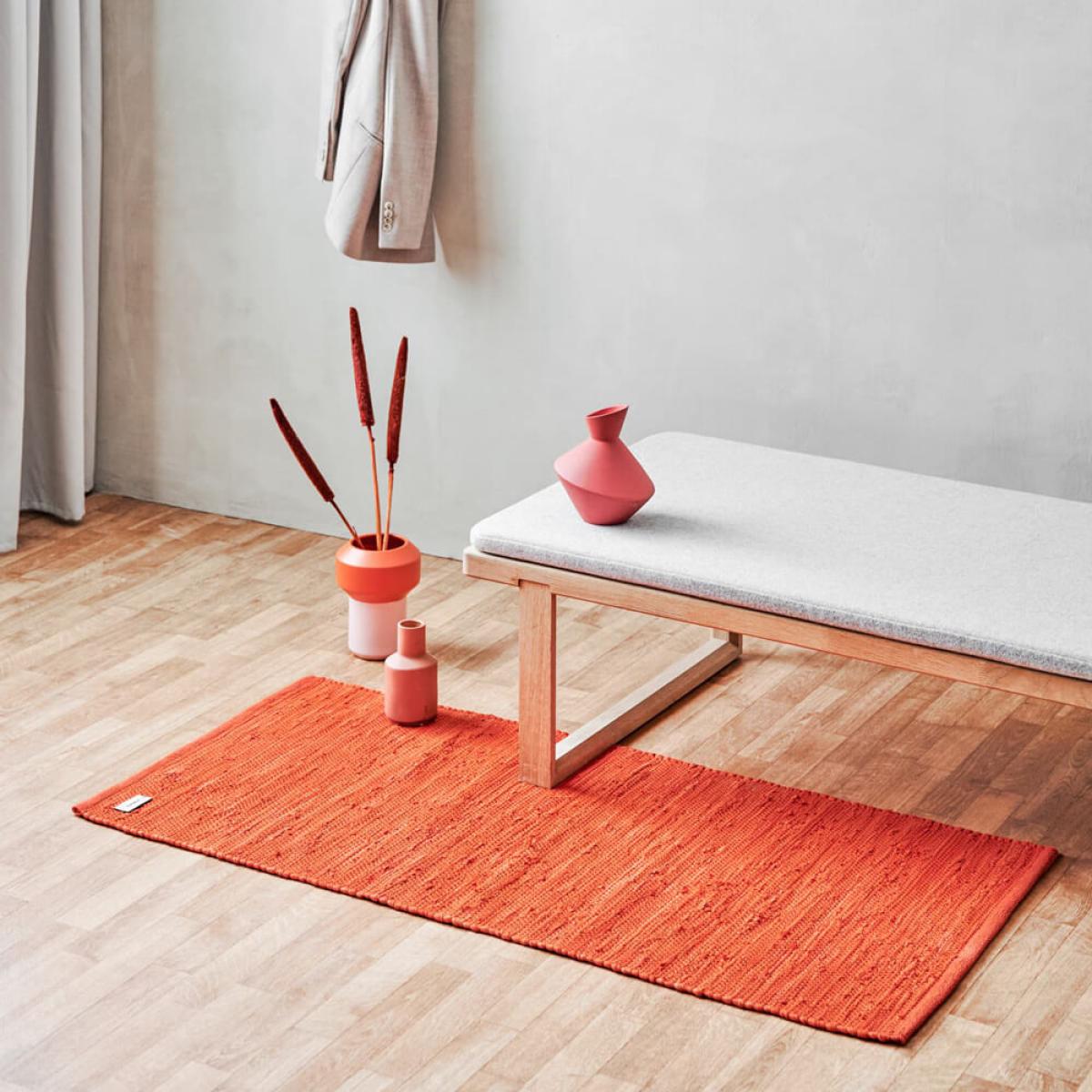 Solar Orange Cotton Rug – image 2