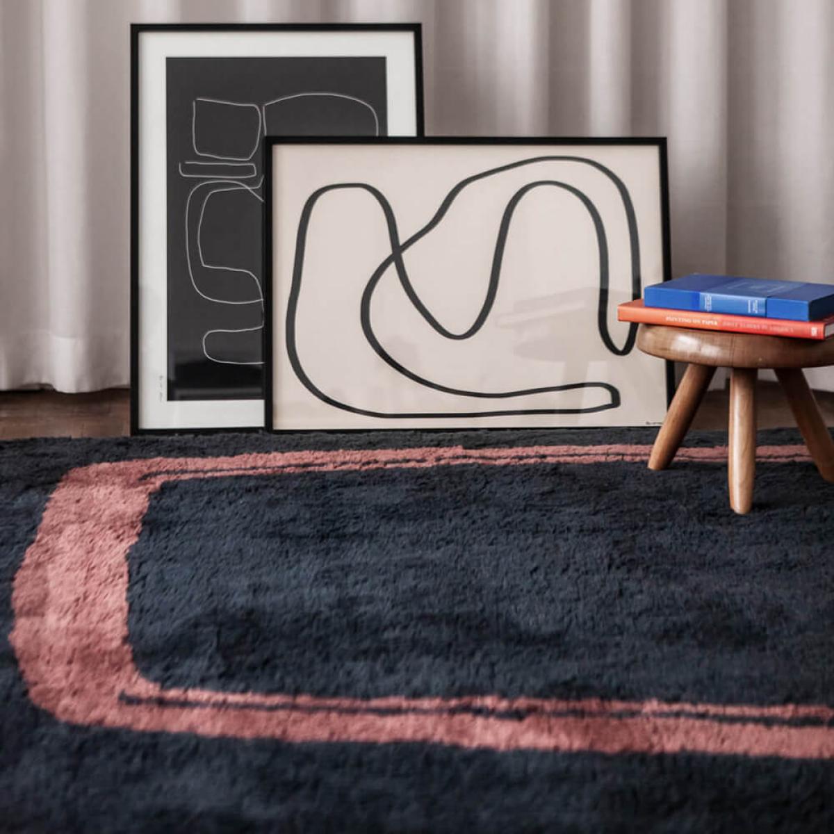 Dark Blue Simple Object 11 Rug – image 3