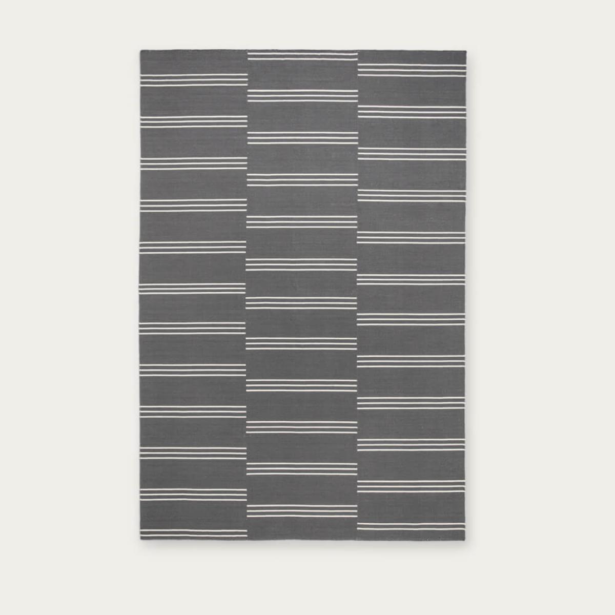 Gray/Cream Stripes Rug – image 1