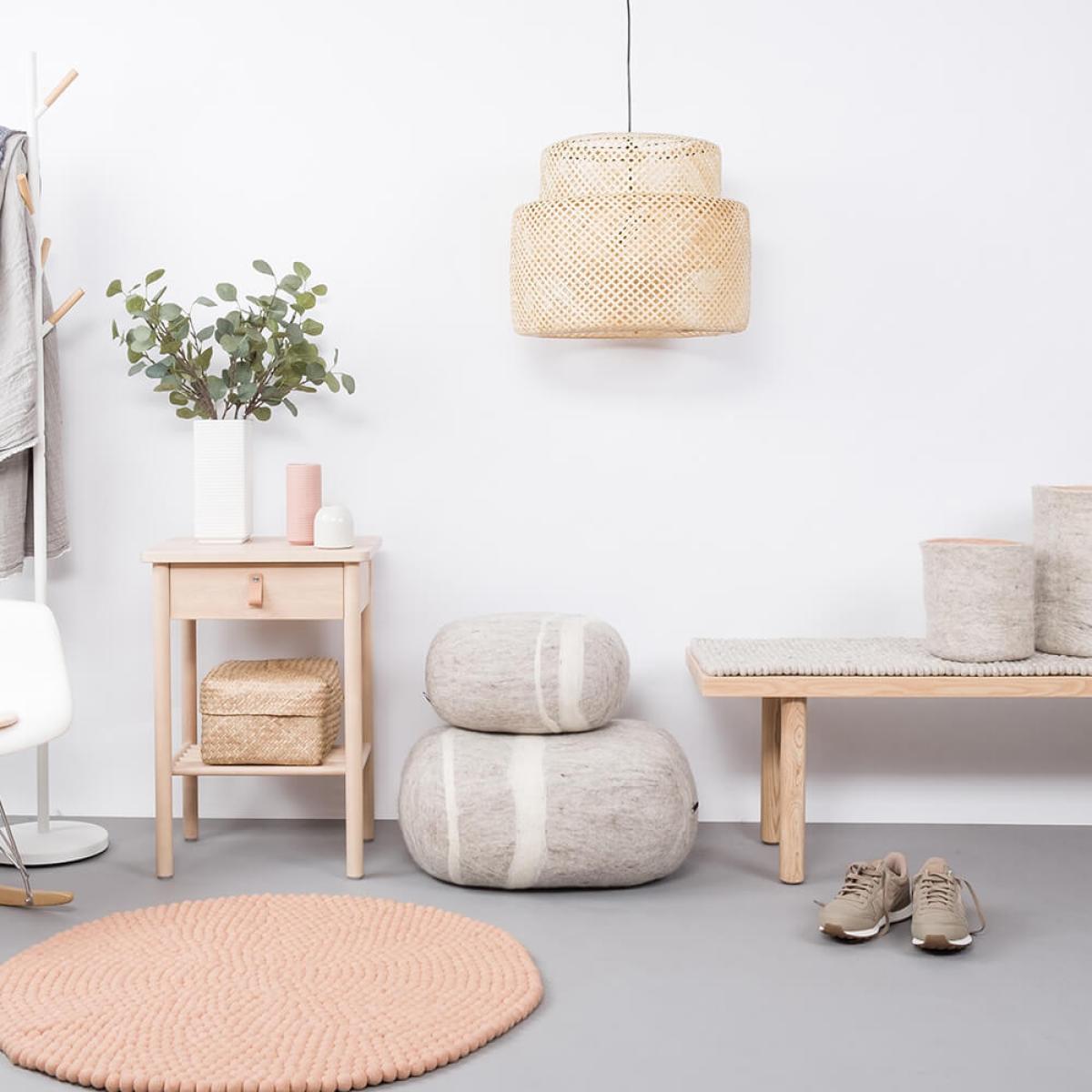 Felt Ball Rug Merle Round – image 4