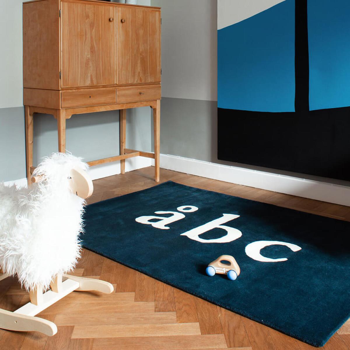 Teal/Cream ÅBC Rug – image 2