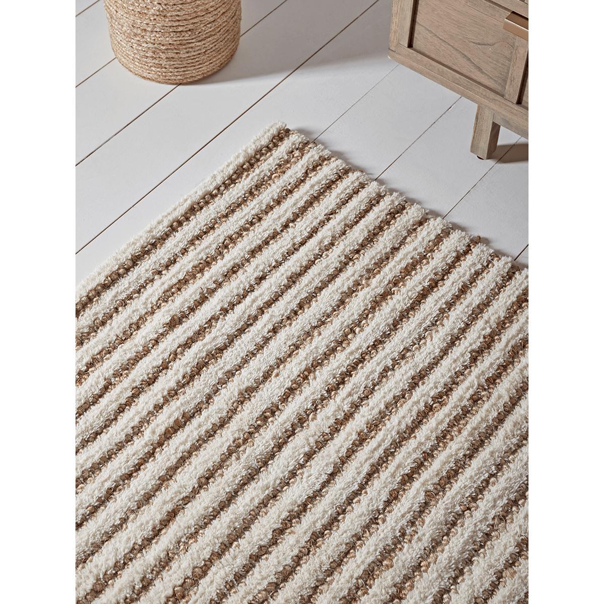 Natural Striped Jute Rug – image 2