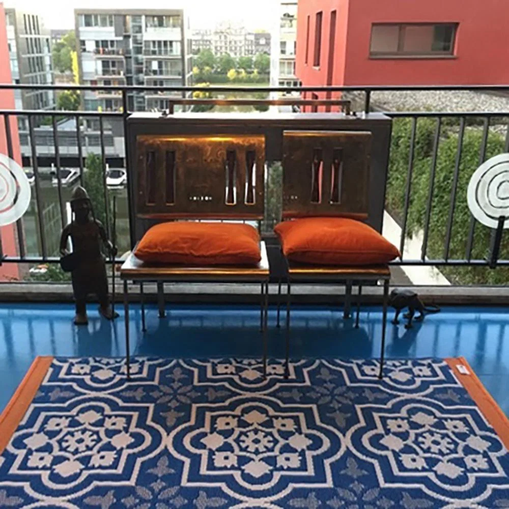 Fab Hab Puebla Outdoor Rug in Blue - 120cm x 180cm – image 4