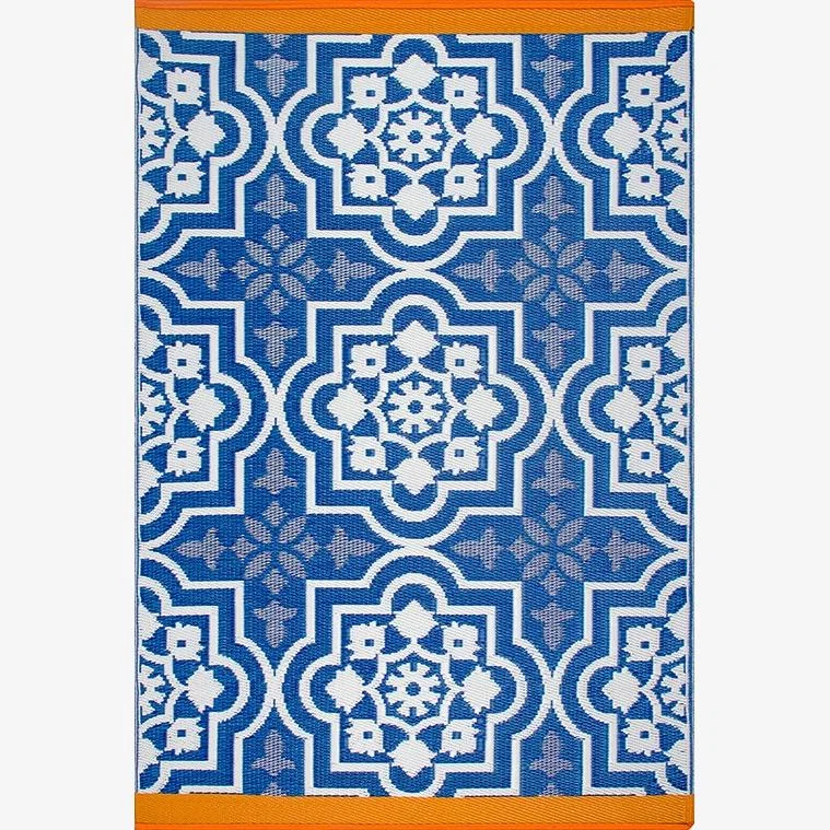 Fab Hab Puebla Outdoor Rug in Blue - 120cm x 180cm – image 1