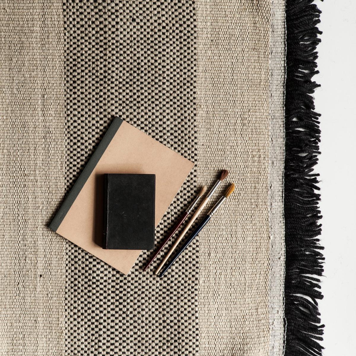 Tres Stripe Rug Black Small – image 3