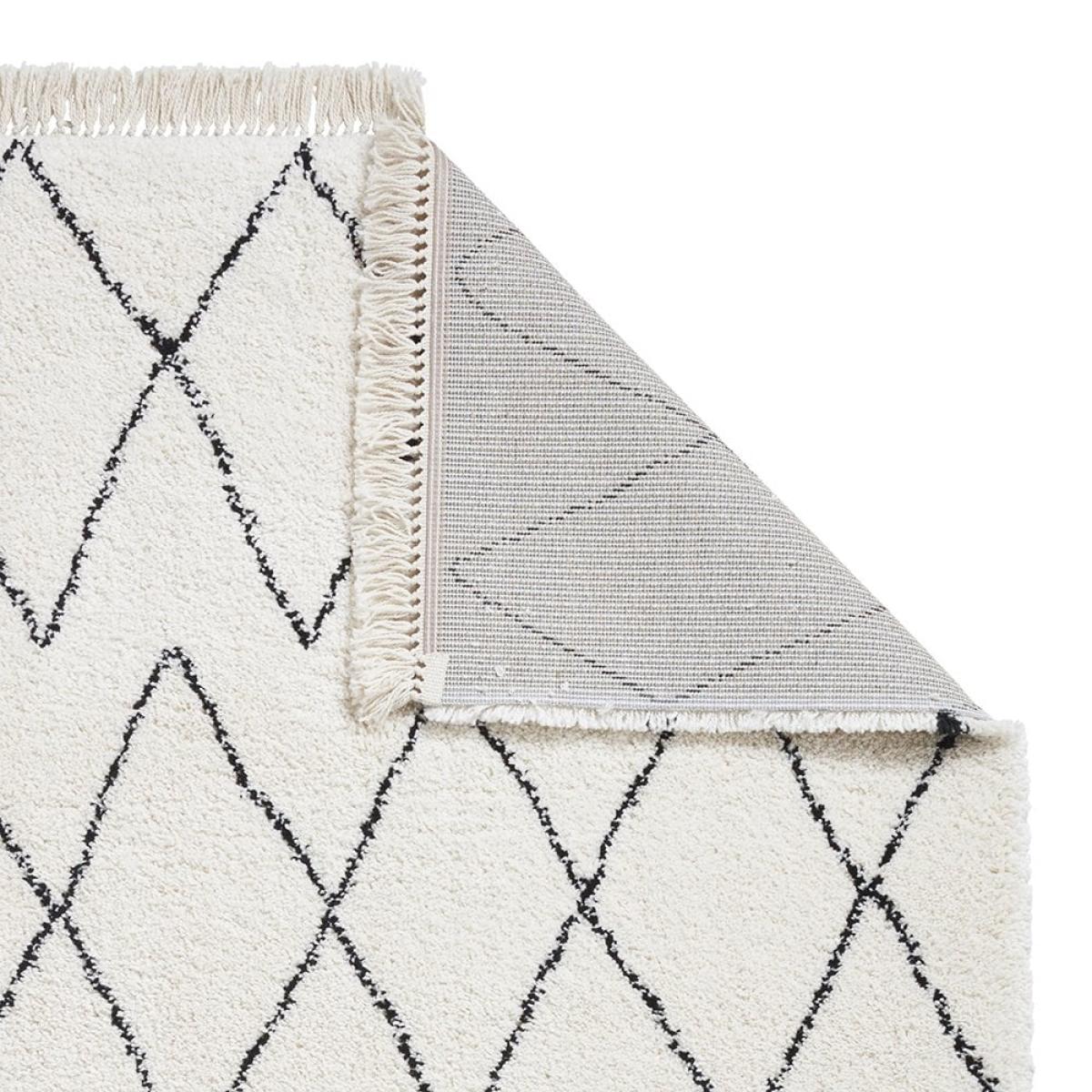 Think Rugs Fez Hand Tufted Rug, White & Black Size: 60 x 230 Modern Designed Rugs, Colourful Contemporary Rug – image 3