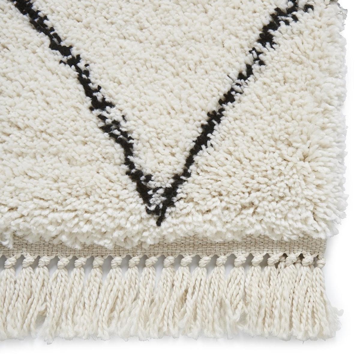 Think Rugs Fez Hand Tufted Rug, White & Black Size: 60 x 230 Modern Designed Rugs, Colourful Contemporary Rug – image 4