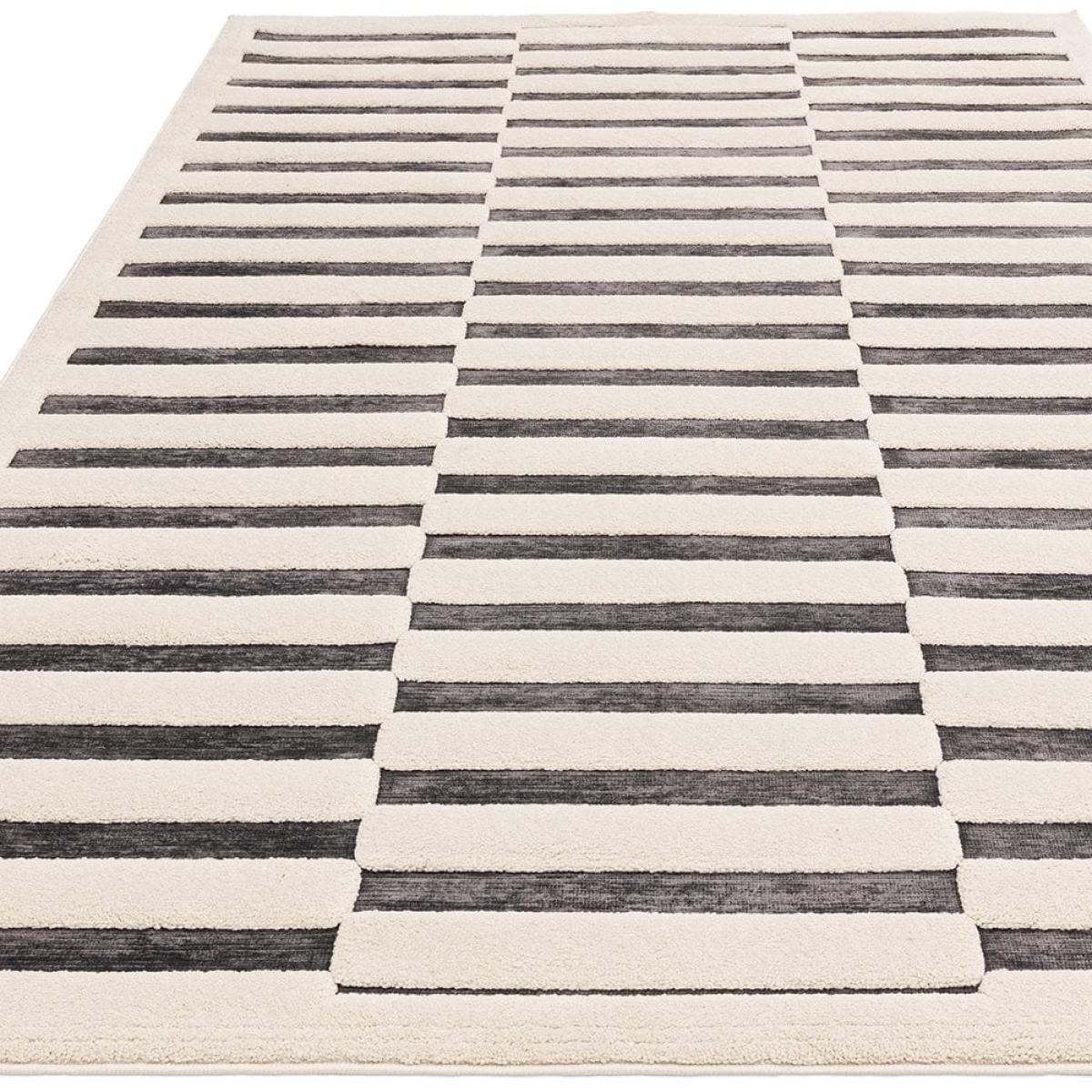Landon Rug, Charcoal & Ivory Rug Size Option: 160 x 230cm Modern Designed Rugs, Colourful Contemporary Rug – image 3
