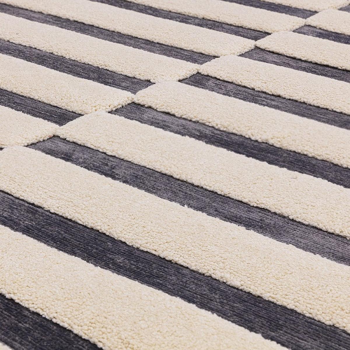 Landon Rug, Charcoal & Ivory Rug Size Option: 160 x 230cm Modern Designed Rugs, Colourful Contemporary Rug – image 5