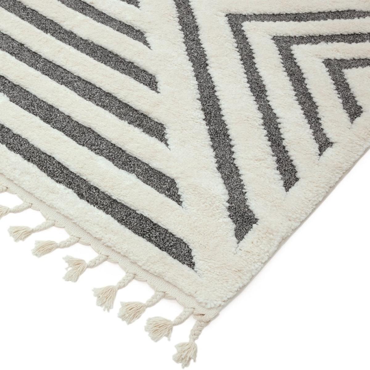 Asiatic Ariana Woven Rug, Cream & Grey Size: 80 x 150 Modern Designed Rugs, Colourful Contemporary Rug – image 3
