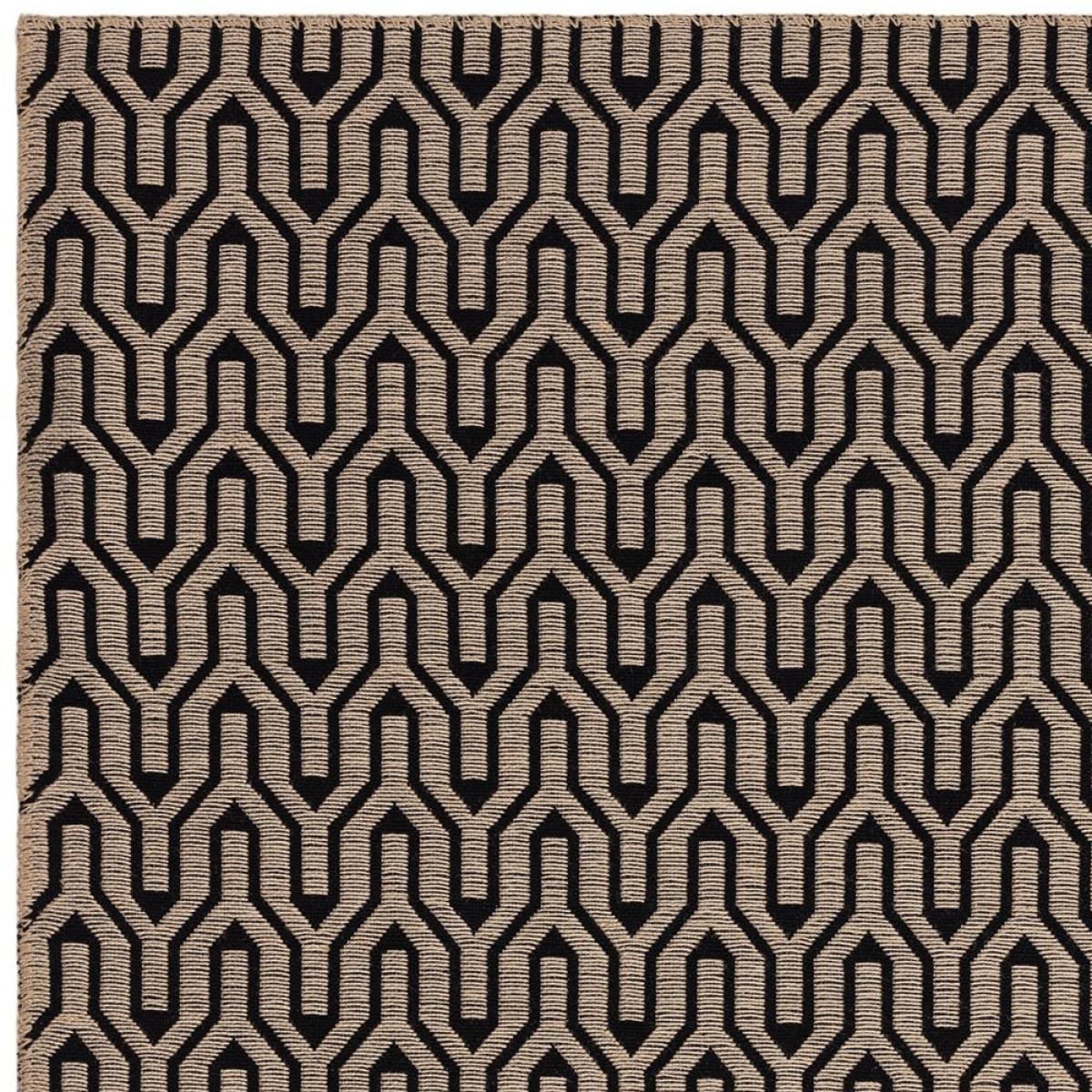 Sula Flat Weave Rug, Black Lattice Rug Size: 160 x 230cm Modern Designed Rugs, Colourful Contemporary Rug – image 3